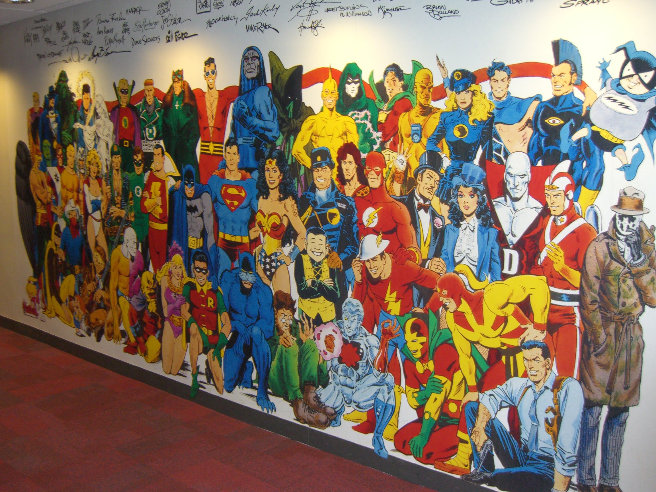 Mural of DC Comics characters