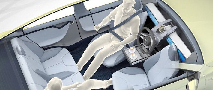 Driverless car illustration