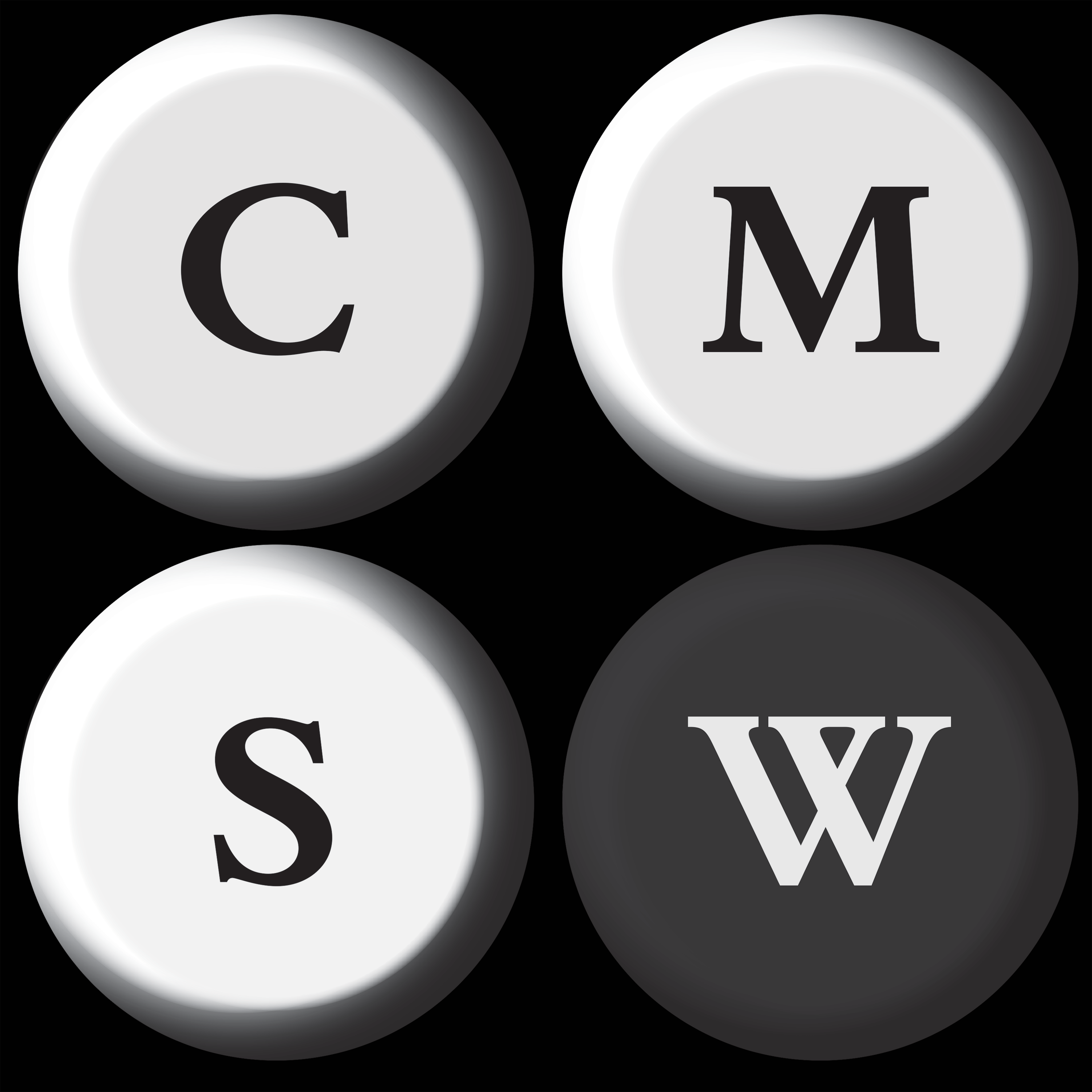 CMSW logo vector on black